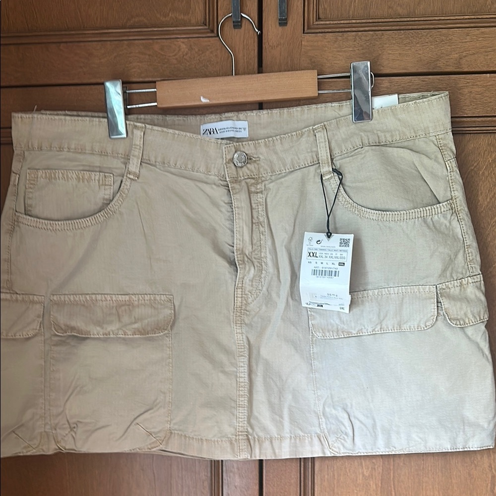 Zara Tan Cargo skirt Versatile Summer Essential